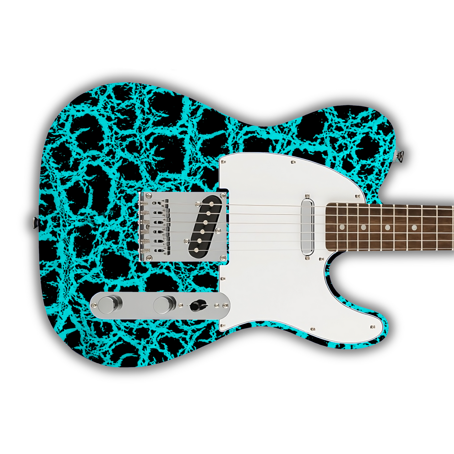 Crackle - Cyan - Guitar Vinyl Wrap