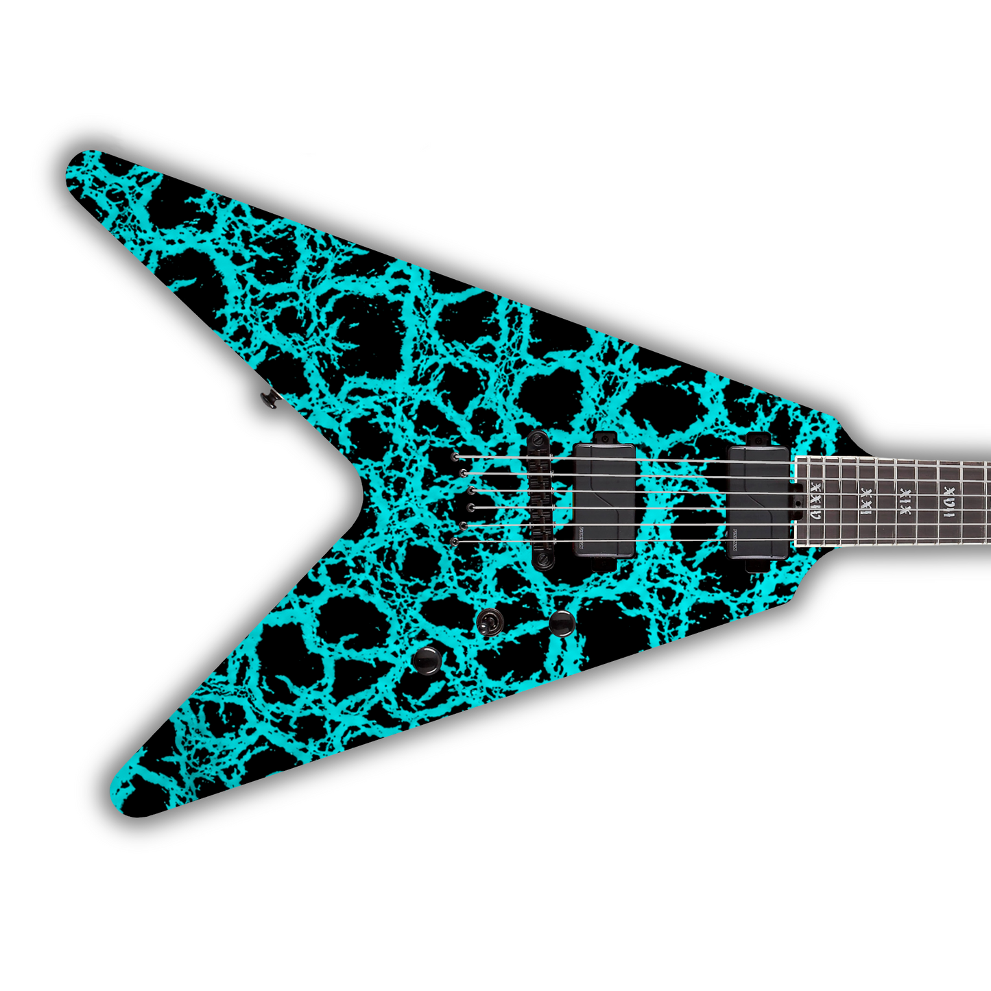 Crackle - Cyan - Guitar Vinyl Wrap