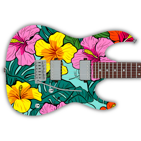 Floral - Hawaiian 1 - Guitar Vinyl Wrap