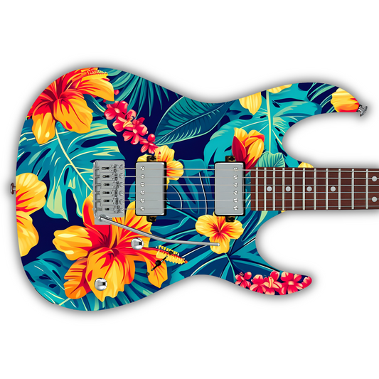 Floral - Hawaiian 2 - Guitar Vinyl Wrap