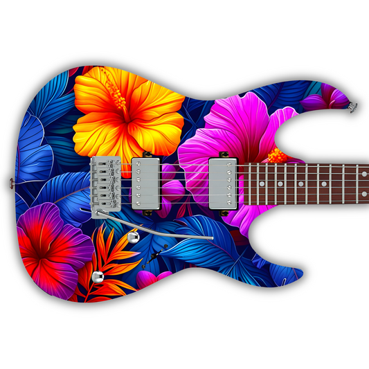 Floral - Hawaiian 3 - Guitar Vinyl Wrap