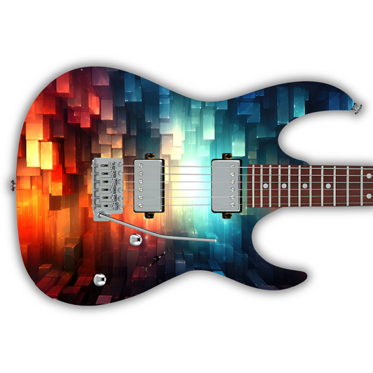 Geometric - Futuristic - Guitar Vinyl Wrap