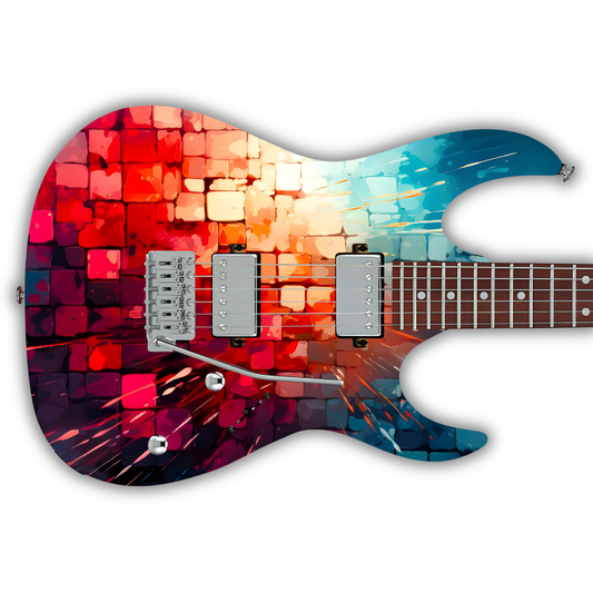Geometric - Splatter - Guitar Vinyl Wrap