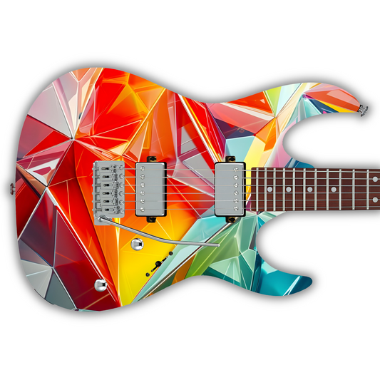Geometric - Voronoi Rainbow - Guitar Vinyl Wrap