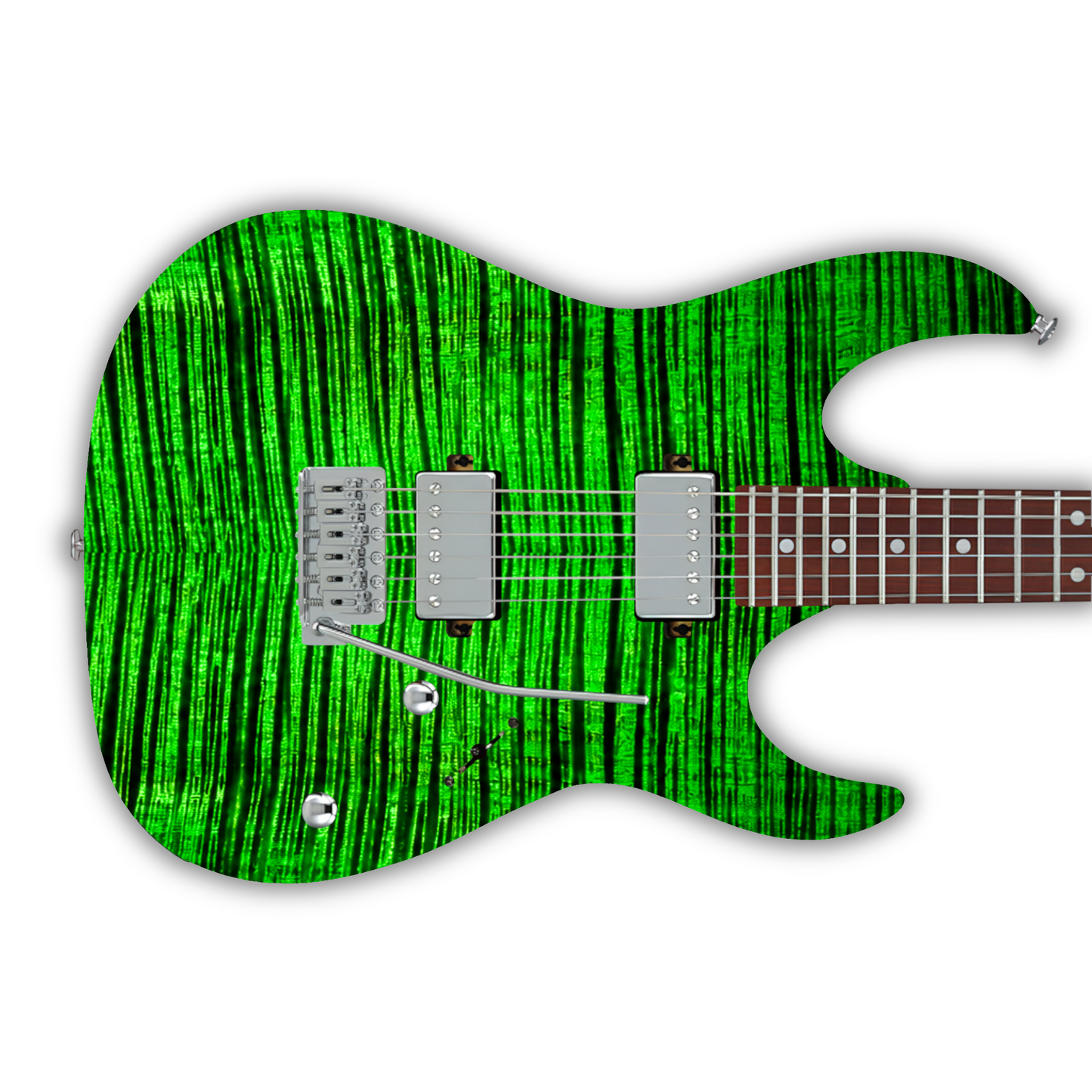 Flame Maple - Green - Guitar Vinyl Wrap