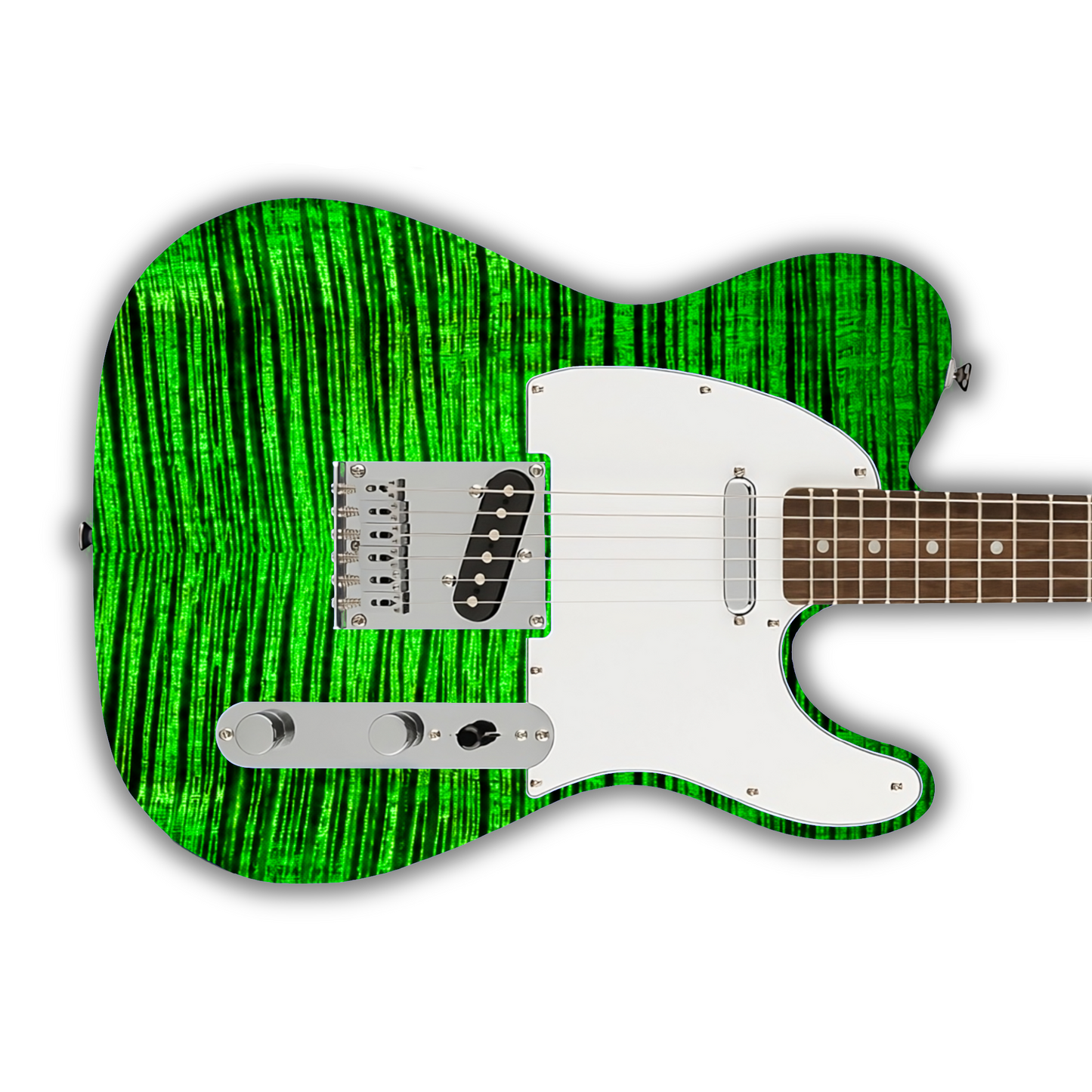 Flame Maple - Green - Guitar Vinyl Wrap