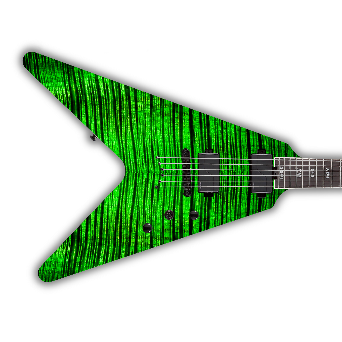 Flame Maple - Green - Guitar Vinyl Wrap