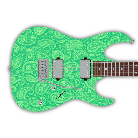 Paisley - Green - Guitar Vinyl Wrap