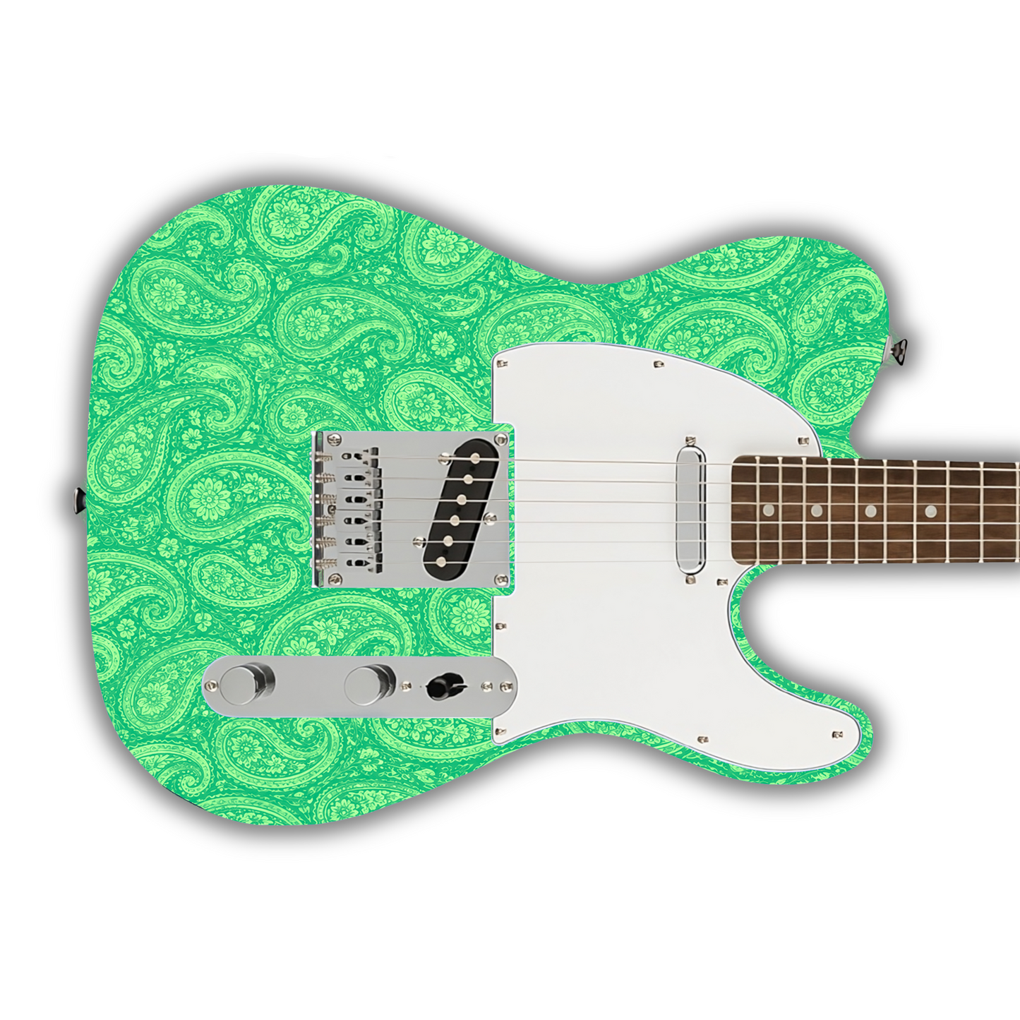 Paisley - Green - Guitar Vinyl Wrap