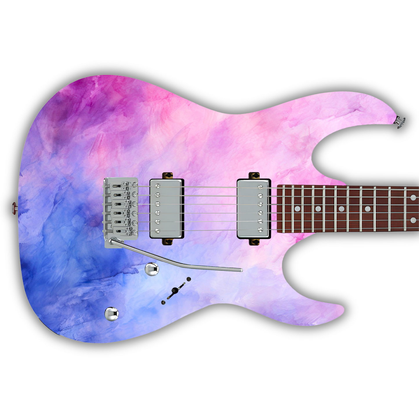 Watercolour - Pink & Blue - Guitar Vinyl Wrap