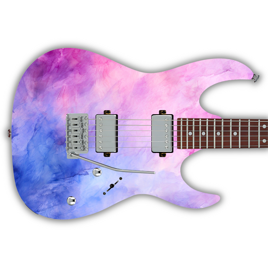 Watercolour - Pink & Blue - Guitar Vinyl Wrap