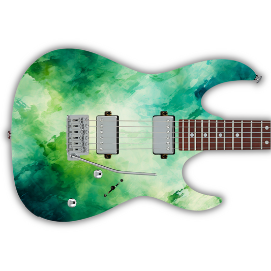 Watercolour - Green 2 - Guitar Vinyl Wrap