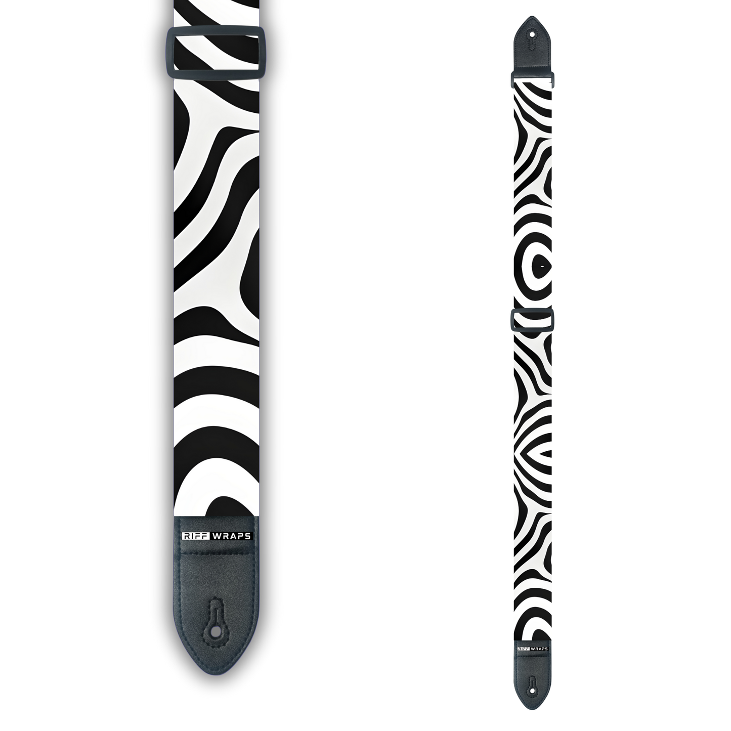 Black & White - Zebra - Guitar Wrap & Strap Bundle