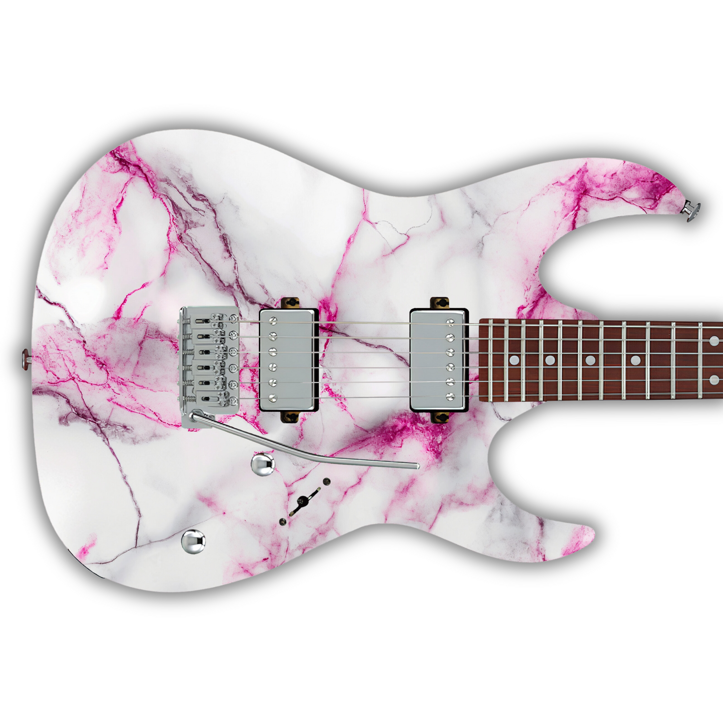 Marble - Pink & White - Guitar Vinyl Wrap