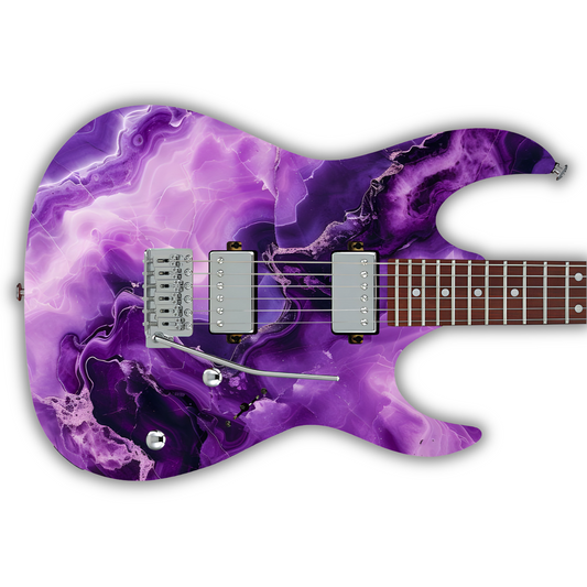 Marble - Purple & White - Guitar Vinyl Wrap