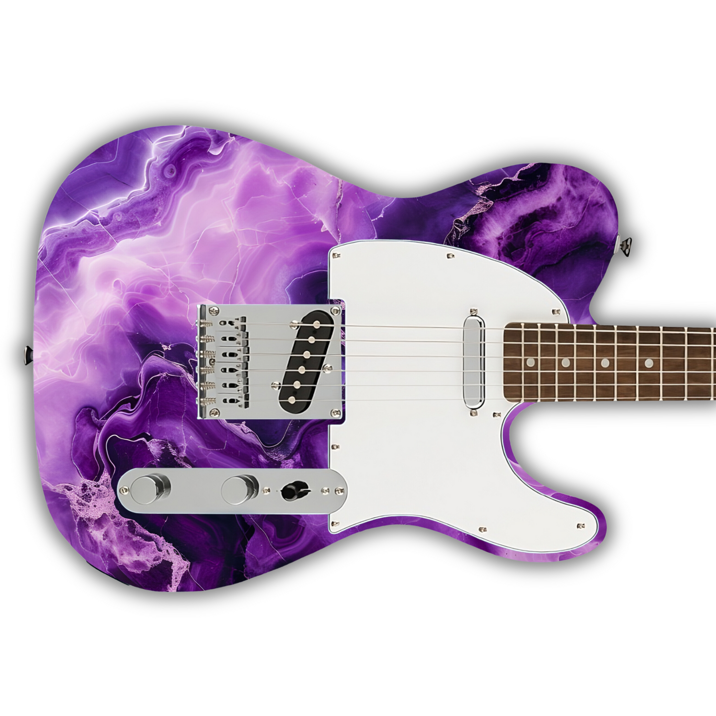 Marble - Purple & White - Guitar Vinyl Wrap