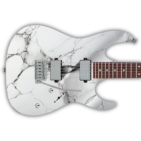 Marble - White & Black - Guitar Vinyl Wrap