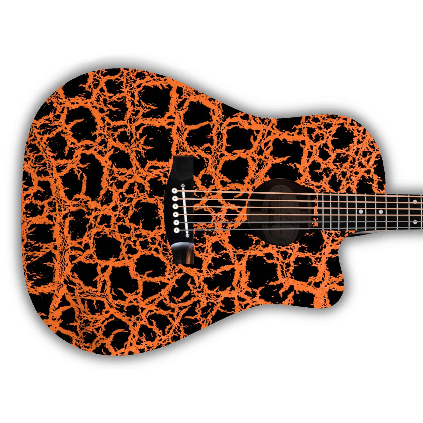 Crackle - Orange - Guitar Vinyl Wrap