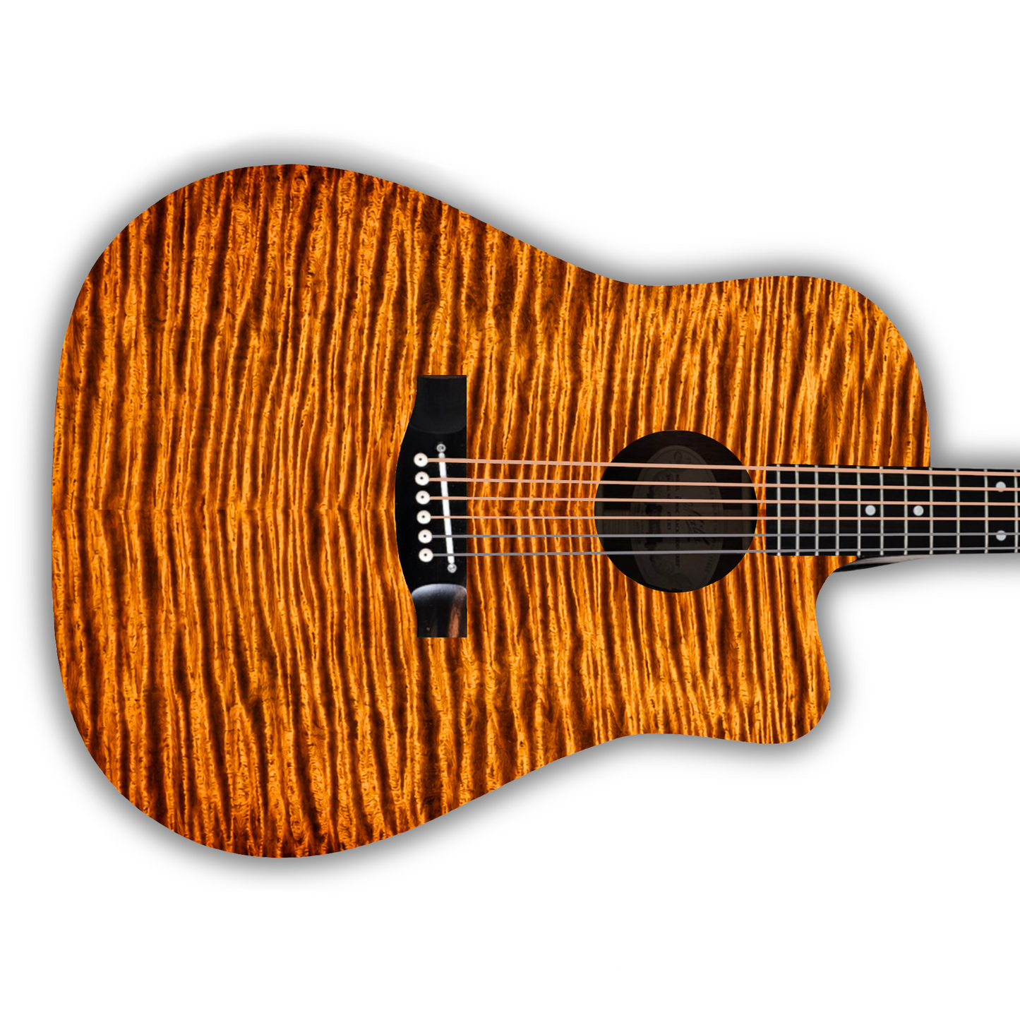 Flame Maple - Orange - Guitar Vinyl Wrap