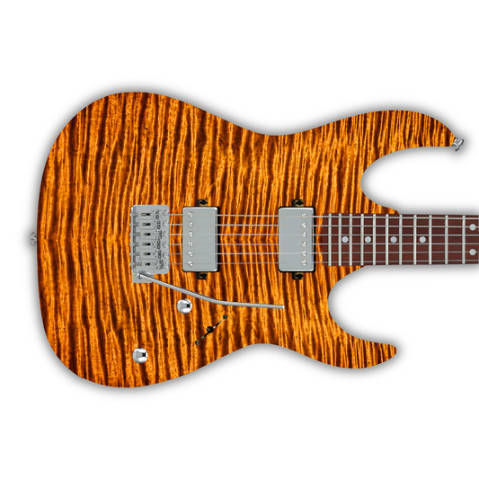 Flame Maple - Orange - Guitar Vinyl Wrap