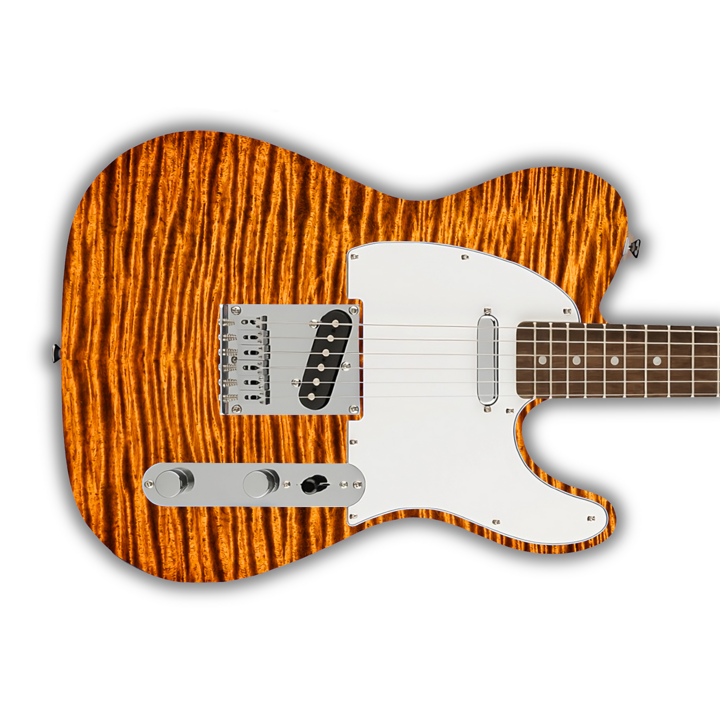 Flame Maple - Orange - Guitar Vinyl Wrap