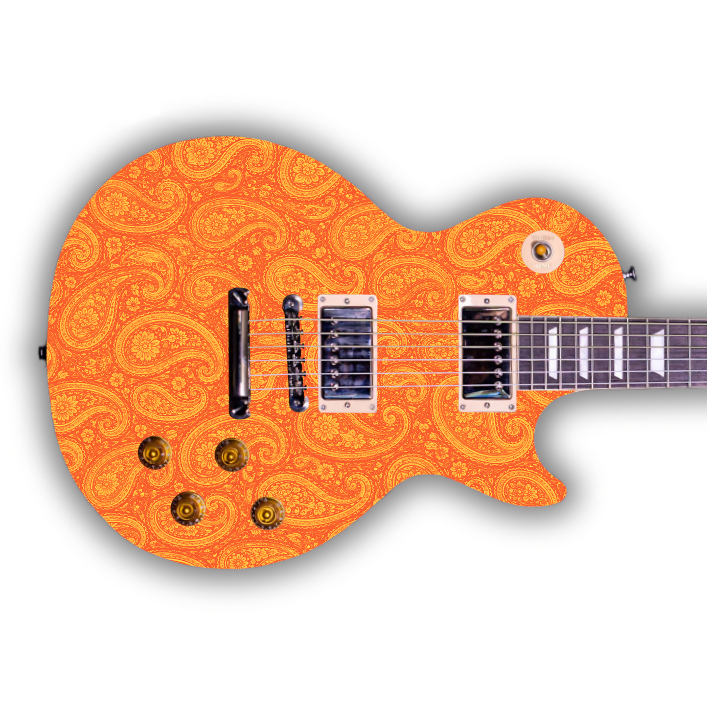 Paisley - Orange - Guitar Vinyl Wrap