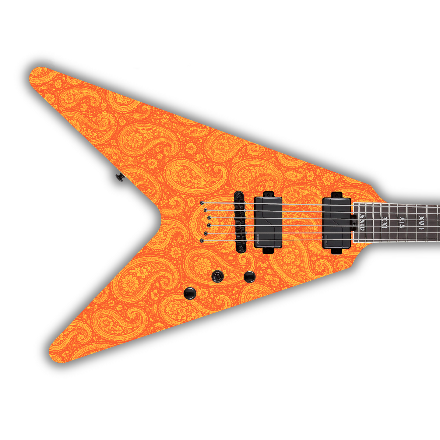 Paisley - Orange - Guitar Vinyl Wrap