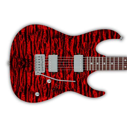 Flame Maple - Red - Guitar Vinyl Wrap