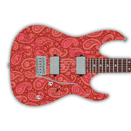 Paisley - Red - Guitar Vinyl Wrap
