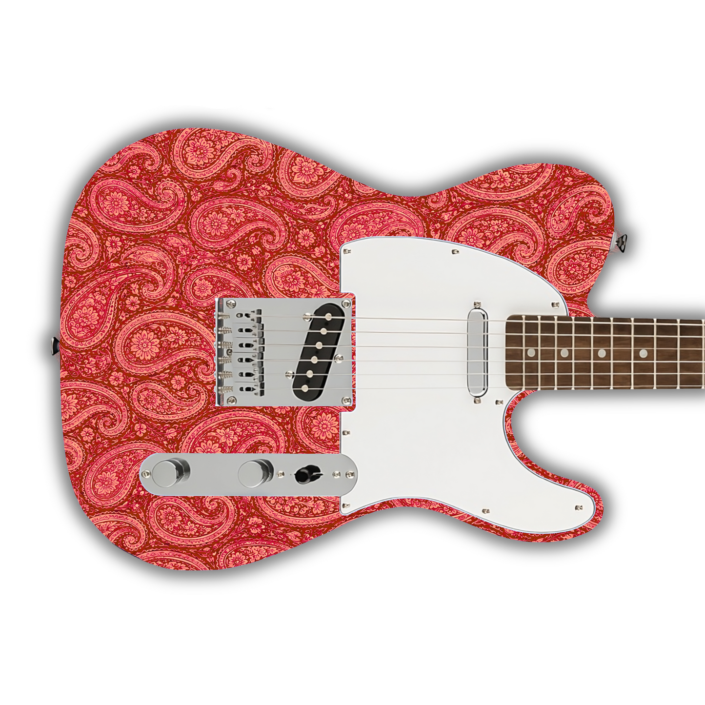 Paisley - Red - Guitar Vinyl Wrap