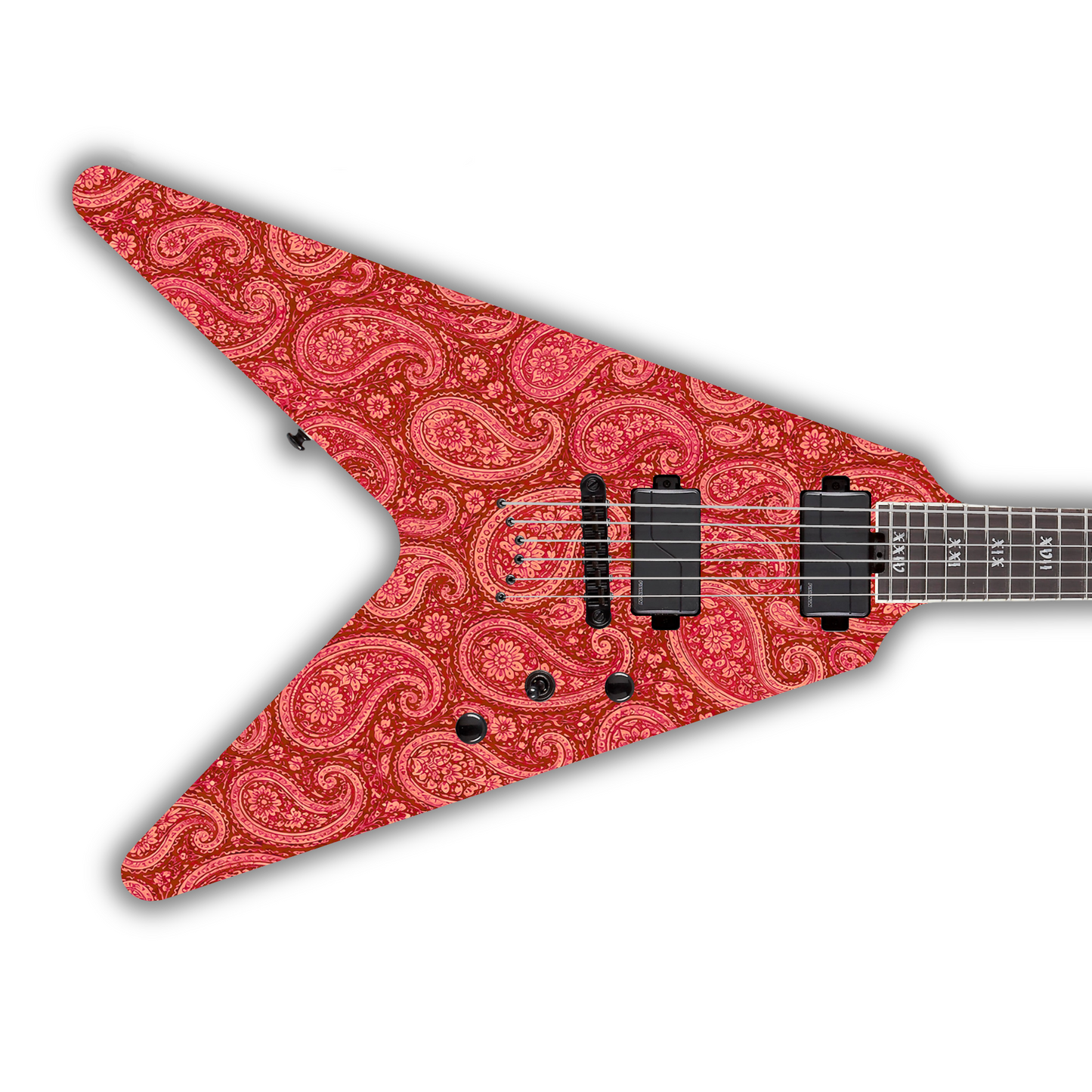 Paisley - Red - Guitar Vinyl Wrap
