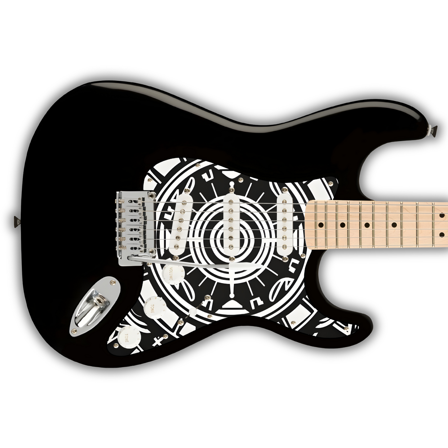 Tribal - Adinkra Black & White - Pickguard