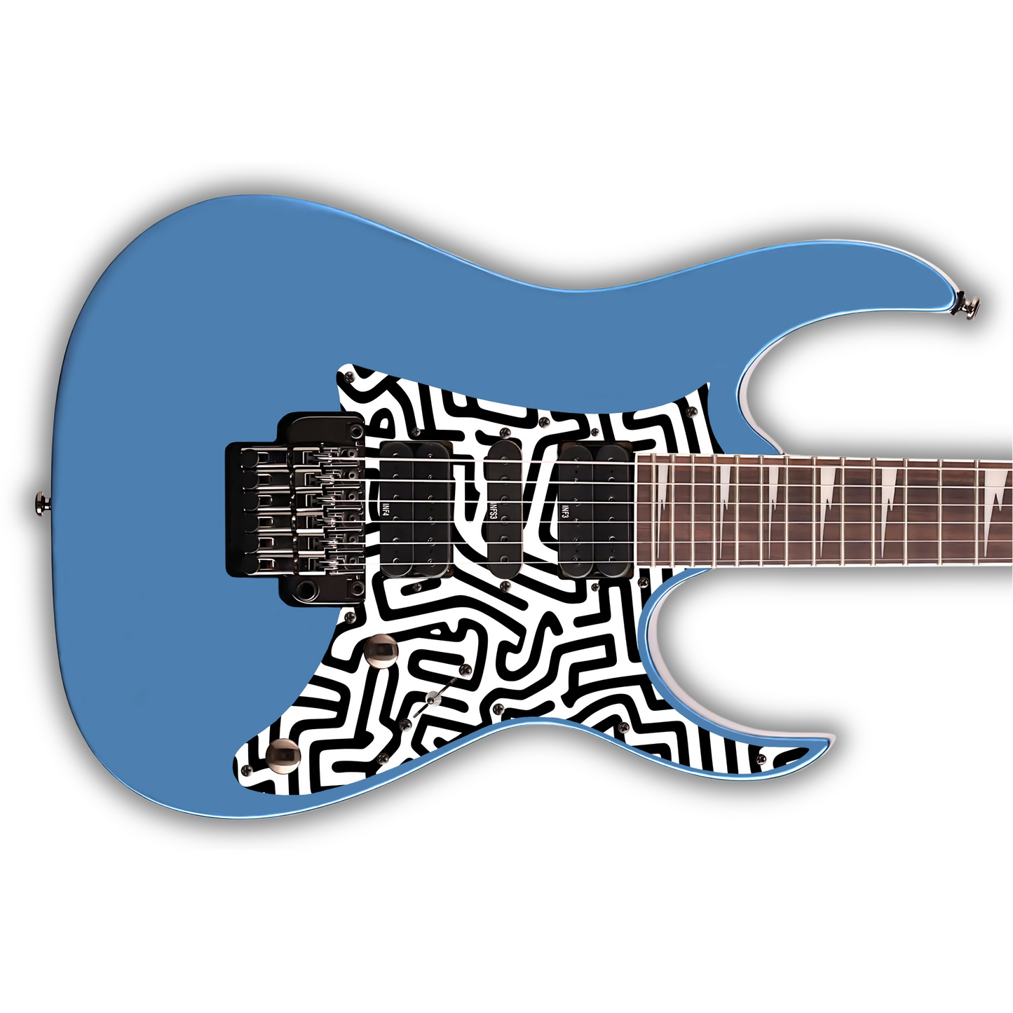 Black & White - Maze - Pickguard