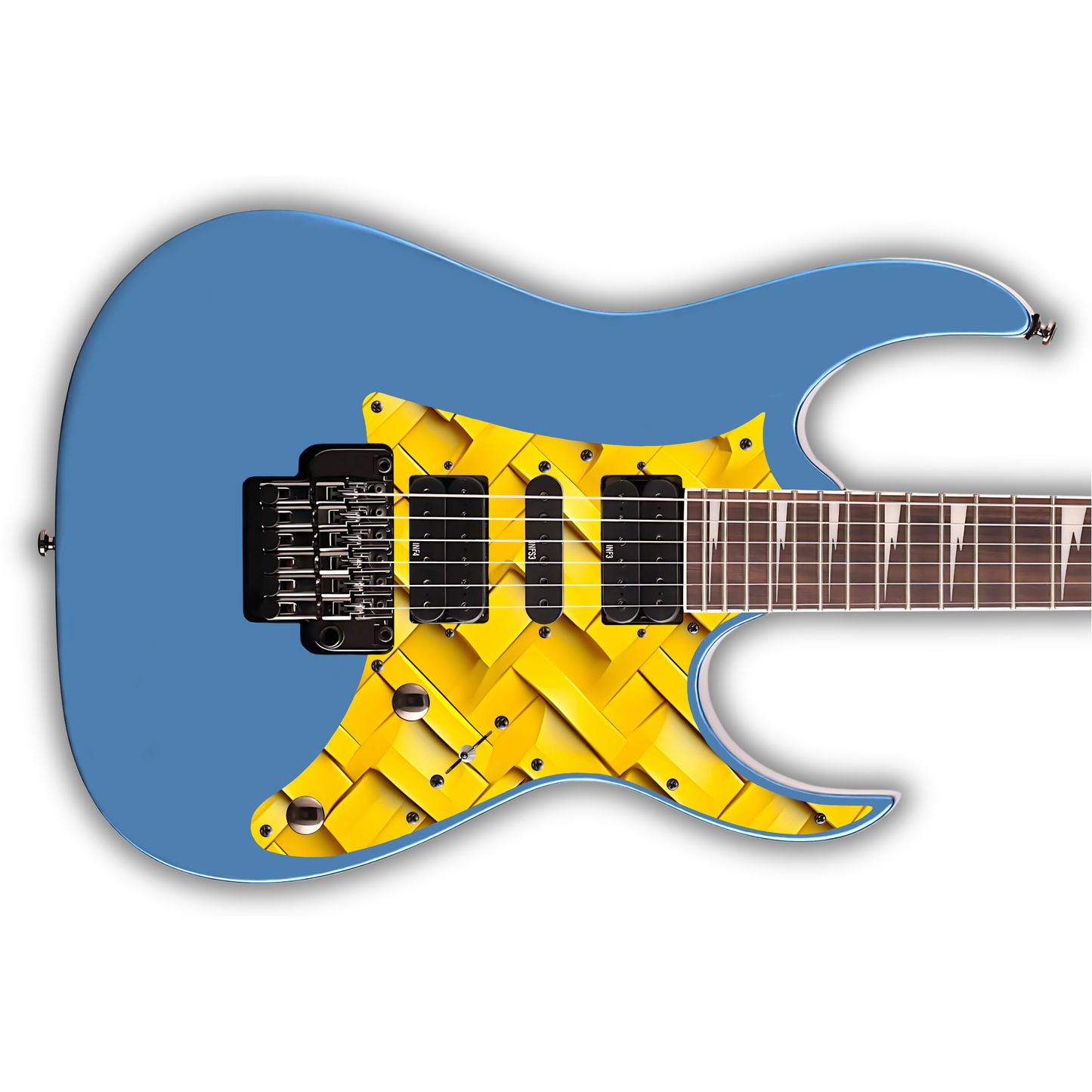 Geometric - 3D Texture Yellow - Pickguard