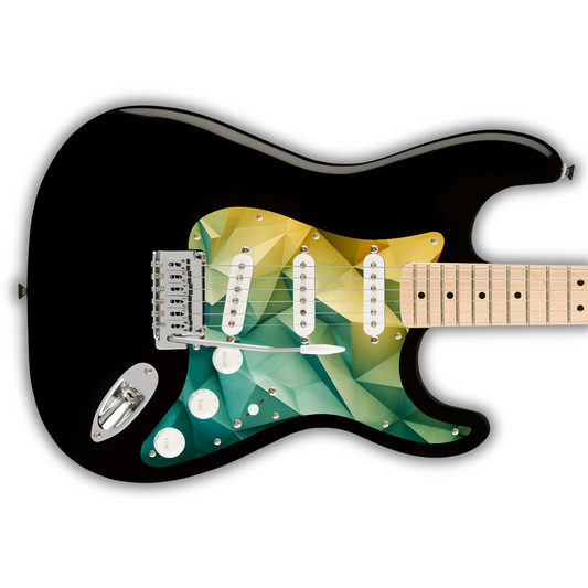 Geometric - Voronoi Green & Yellow - Pickguard