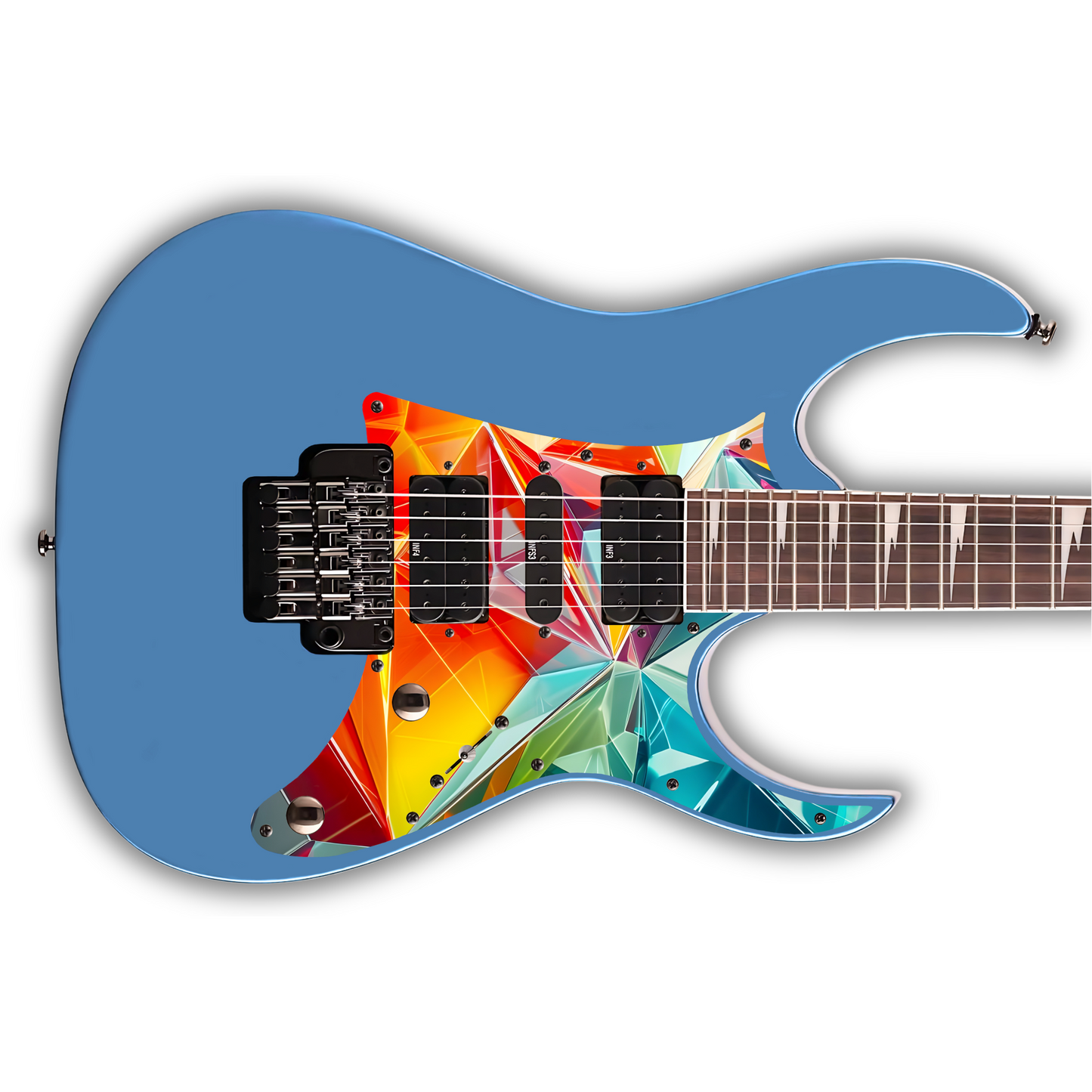 Geometric - Voronoi Rainbow - Pickguard