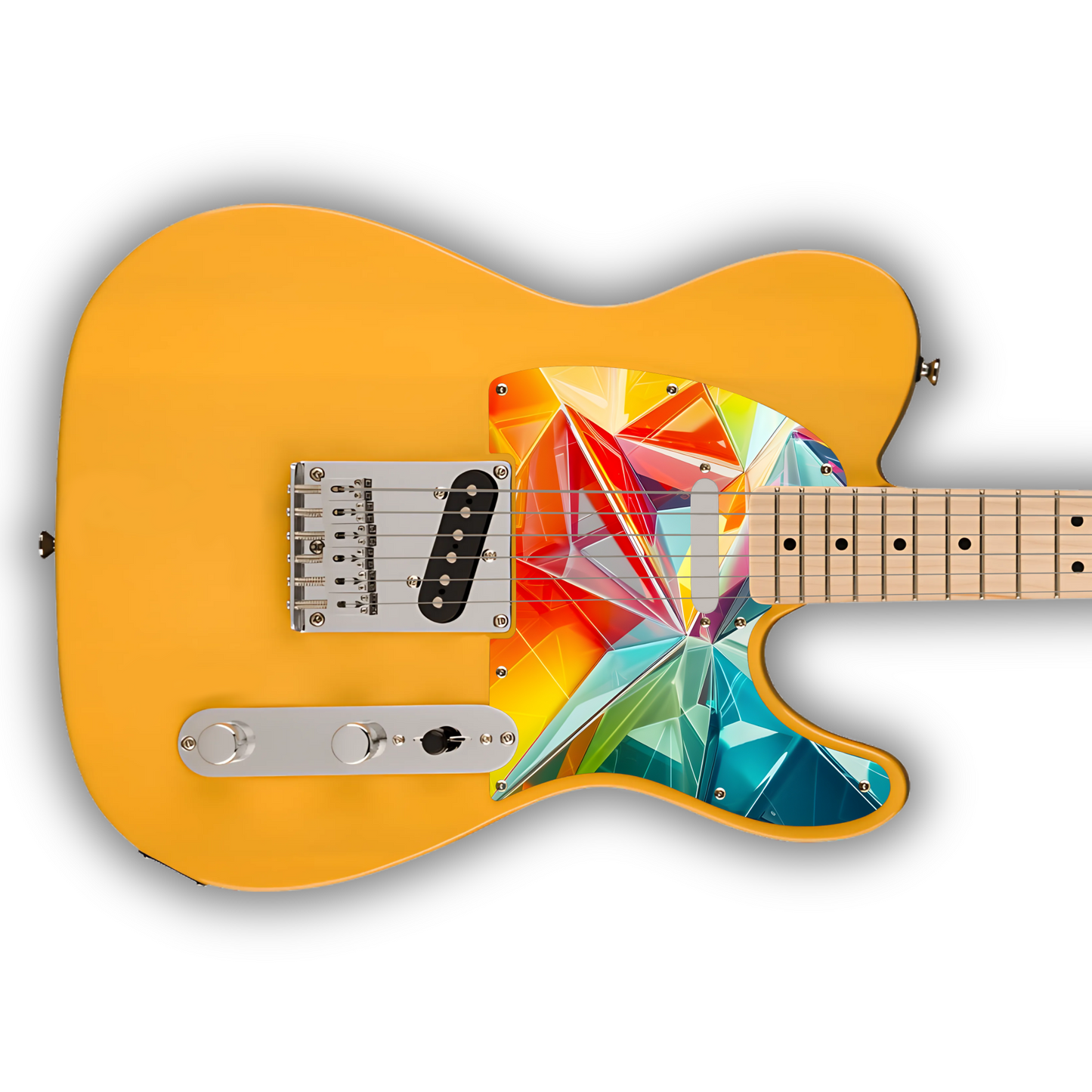 Geometric - Voronoi Rainbow - Pickguard