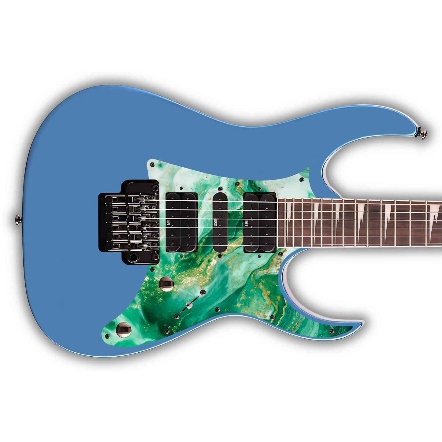 Marble - Green White & Gold 1 - Pickguard