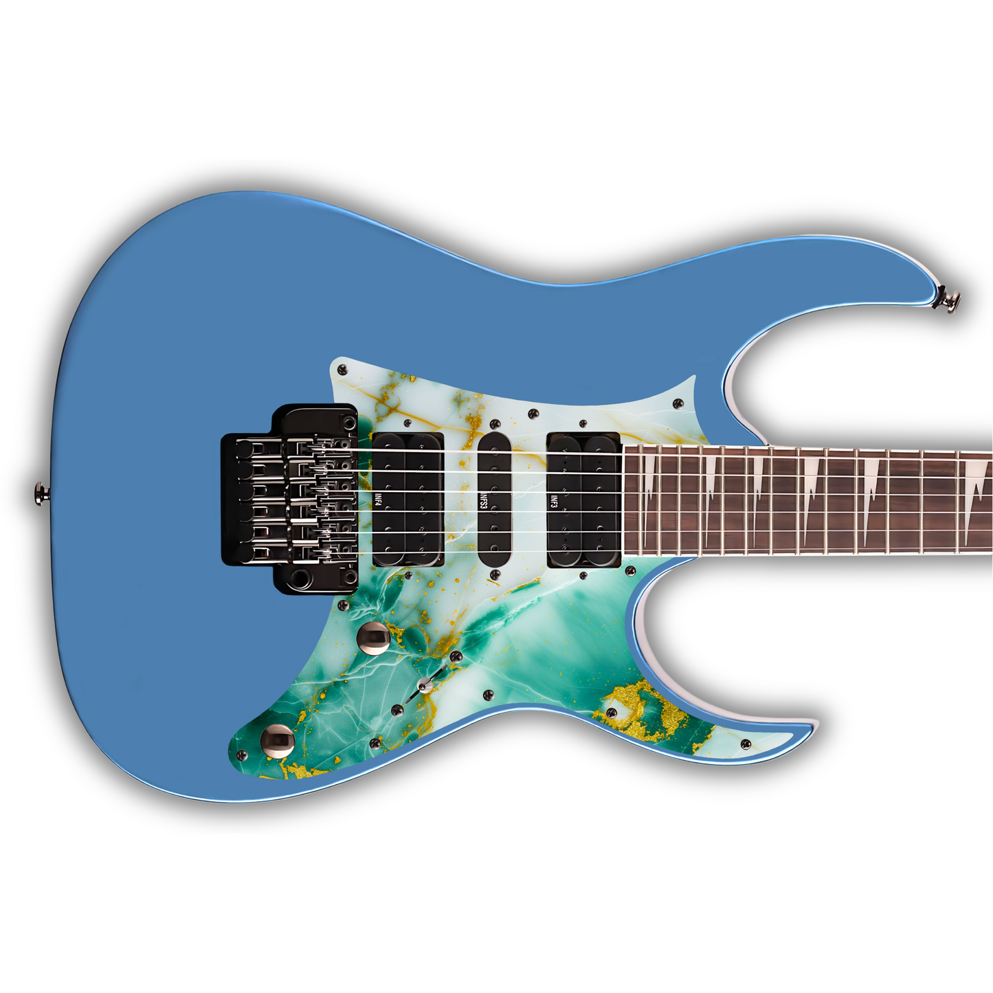 Marble - Green White & Gold 2 - Pickguard