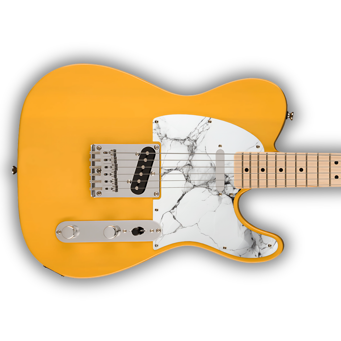 Marble - White & Black - Pickguard