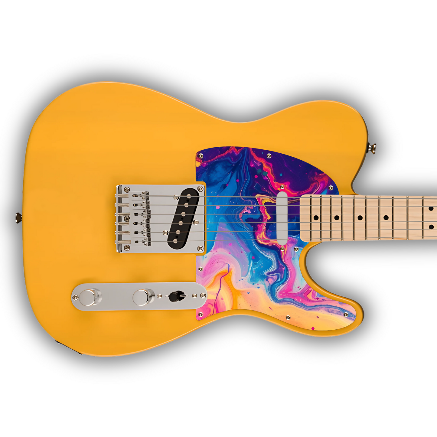 Swirls - Blue & Pink - Pickguard