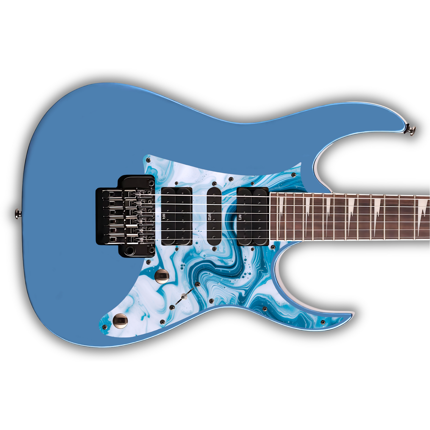 Swirls - Blue & White - Pickguard