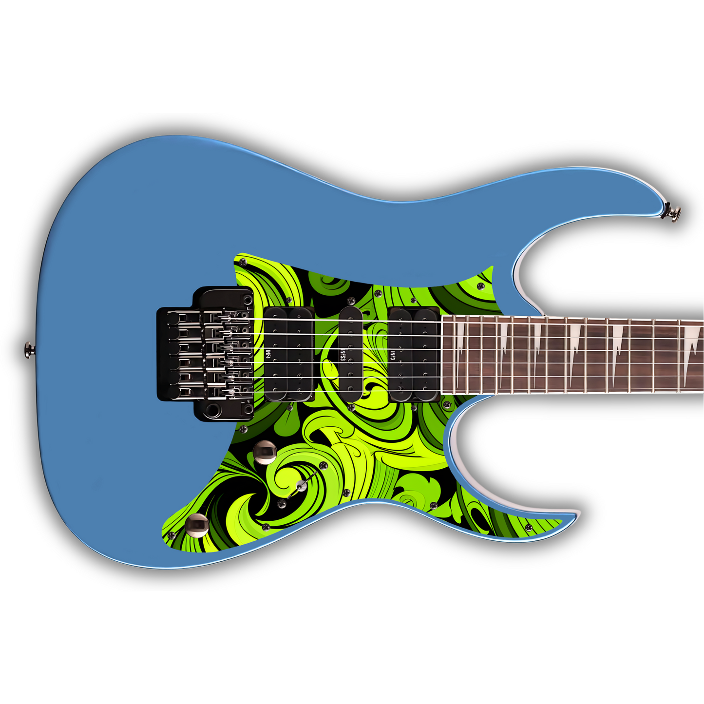 Swirls - Green & Black - Pickguard