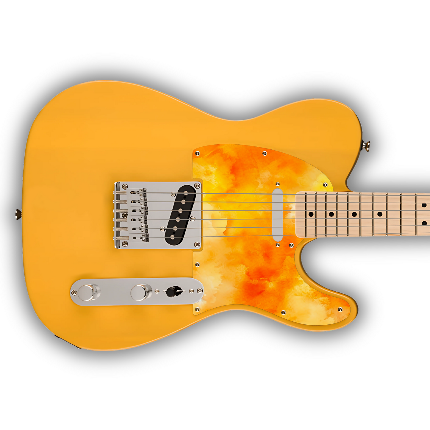 Watercolour - Orange - Pickguard