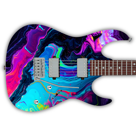 Swirls - Neon 1 - Guitar Vinyl Wrap