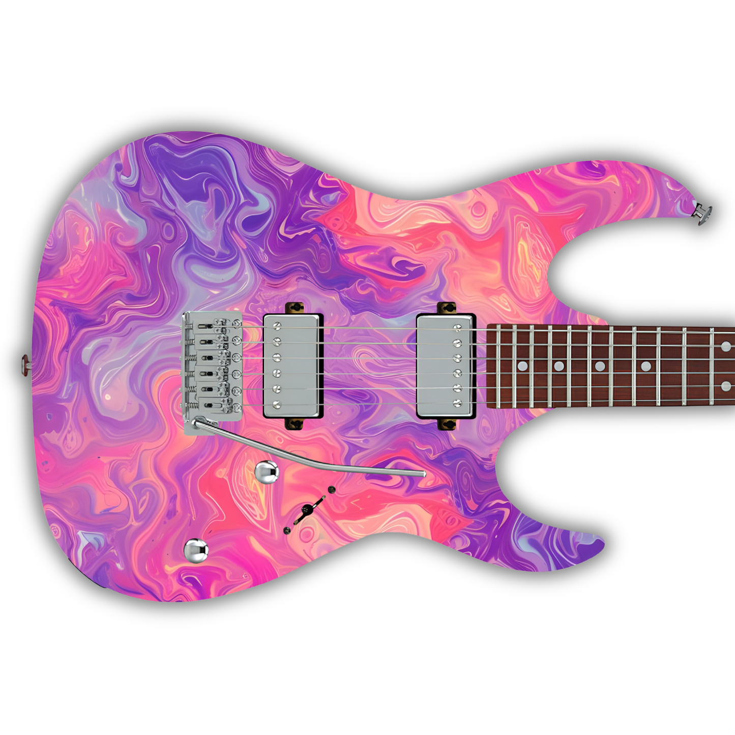 Swirls - Pink & Purple - Guitar Vinyl Wrap