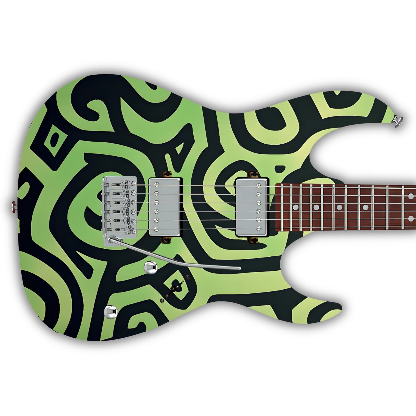 Tribal - Aperiodic Green & Black - Guitar Vinyl Wrap
