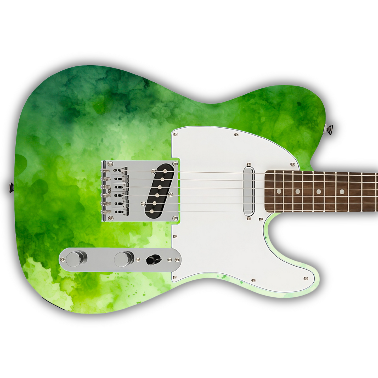 Watercolour - Green 1 - Guitar Vinyl Wrap