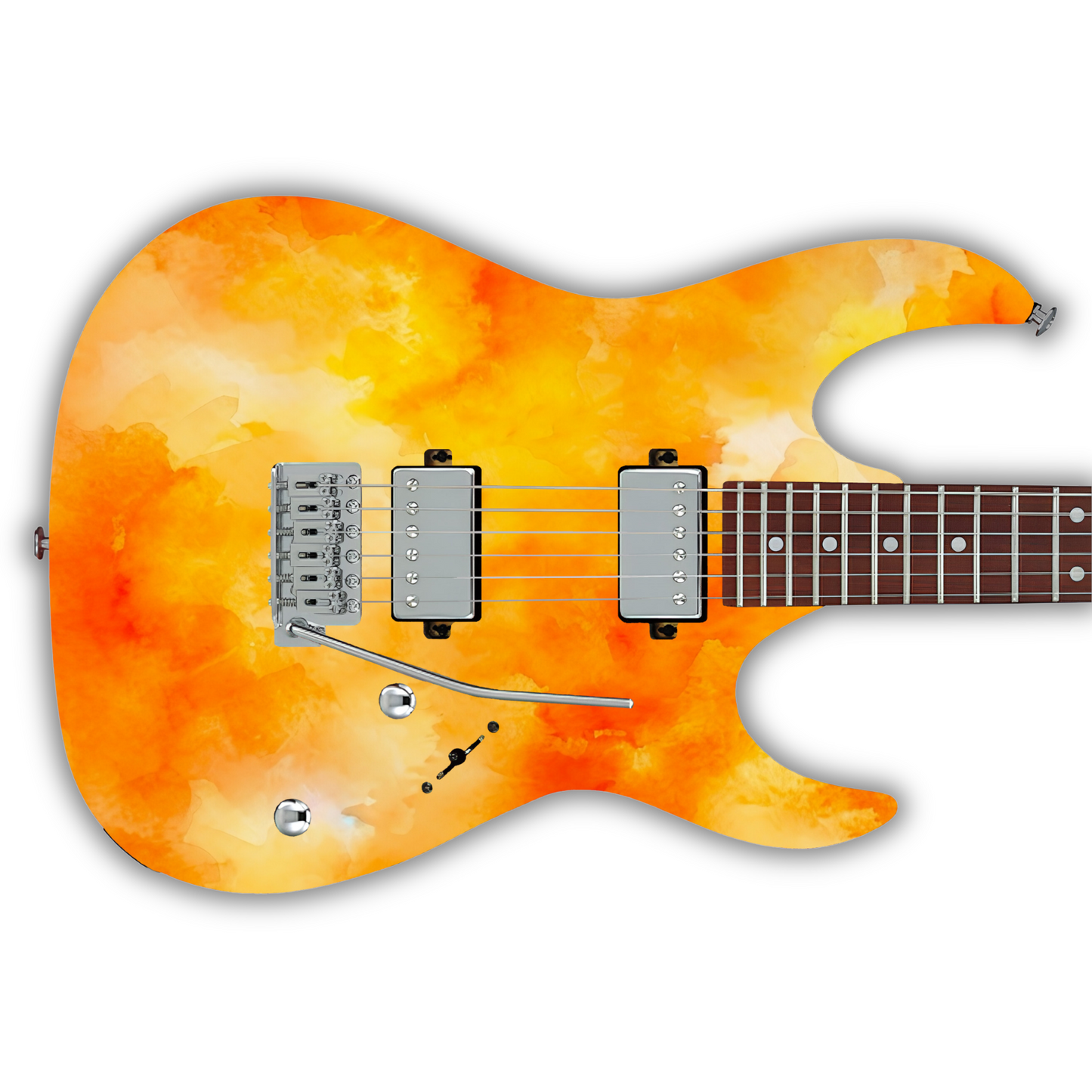 Watercolour - Orange - Guitar Vinyl Wrap