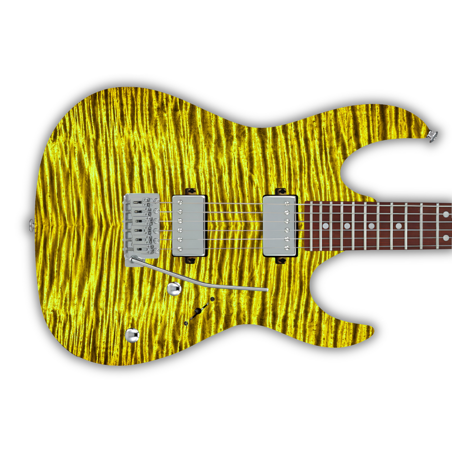 Flame Maple - Yellow - Guitar Vinyl Wrap